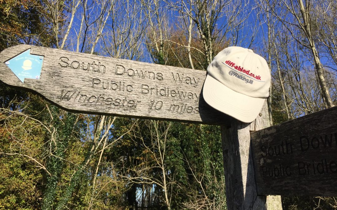 Sign at top of Beacon Hill 10 miles from Winchester @WalkingJill