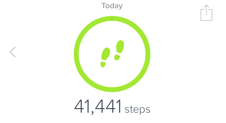 Number of Fitbit Steps to Amberley from Cocking
