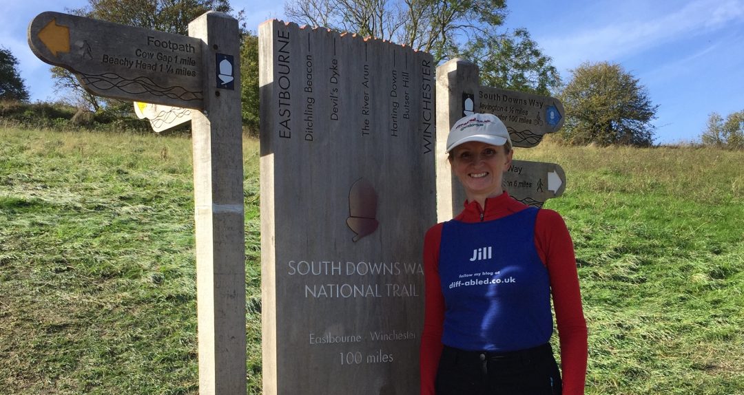 100 miles marker South Downs Way Jill Pringle