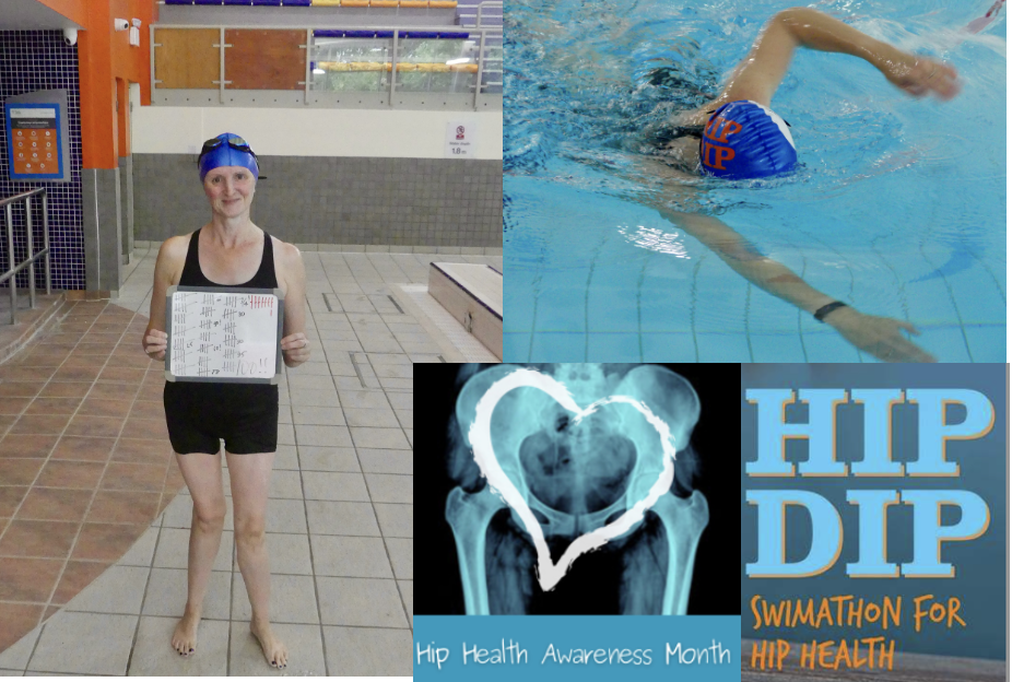 Jill Pringle Swims for Hip Health Awareness