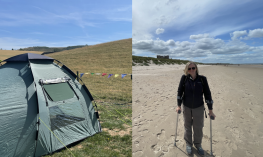 Camping, Singing, Walking. Doing things I love with and without crutches.￼